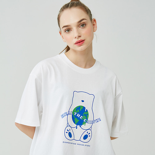 25P HEAL THE EARTH T-SHIRT [white]_반팔 티셔츠